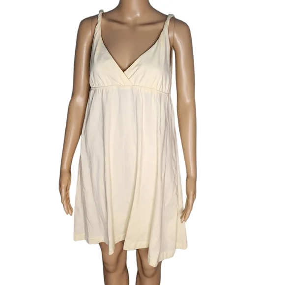 Raya Sun Dresses | Raya Sun Wrap Front Twist Strap Cream Knit Dress Size M | Color: Cream | Size: M | Ontrend54's Closet